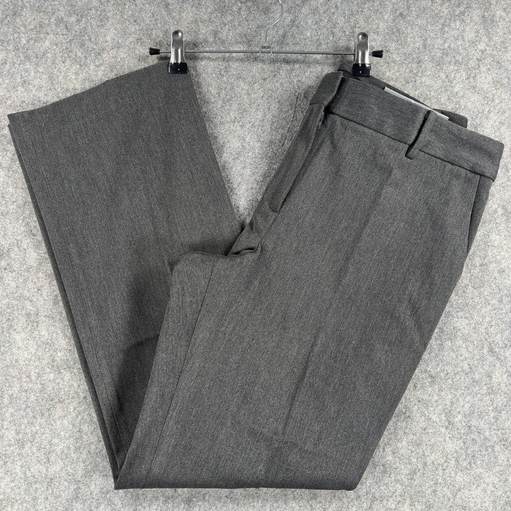 Talbots Barely Boot Pants Womens 12P Gray Twill Boot Cut Lined Stretch Work